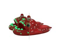 LUYYBDBG Slippers Halloween Pumpkin Night Light Shark Women Luminous Sandal Couple Home Non-slip Creative Slides Men Outside Flip Flops-4-40-41