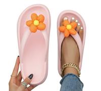 LUYYBDBG Slippers Summer Flip Flops Women Sunflower Pattern Slides One-piece Eva Non-slip Beach Holiday Shoes Home Indoor Slippers-3-40-41