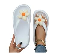 LUYYBDBG Slippers Summer Flip Flops Women Sunflower Pattern Slides One-piece Eva Non-slip Beach Holiday Shoes Home Indoor Slippers-4-40-41