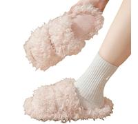 LUYYBDBG slippers women Autumn And Winter Fur Toe Home Dopamine Cotton Plush Women-pink-40-41