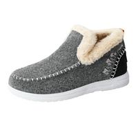 LUYYBDBG slippers Women's Boots Snow Casual Women Shoes Platform Woman Lightweight Ankle Plush Winter Footwear-gray-39