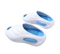 LUYYBDBG Summer Slippers For Men To Wear Outside Without Smelly Feet, Heightening Slippers, Breathable, Non-slip, Wear-resistant, Eva Contrasting Color Beach Sandals-white-44-45