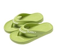 LUYYBDBG Summer Slippers Men's And Women's Anti-slip Flip-flops Eva For Couples Thick-soled Sandals That Feel Like Stepping On Shit Outdoor Use-green-36-37