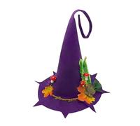 LUYYBDBG witch hat Halloween Ghost Festival Party Purple Mushroom Felt Craft Hat-a-universal Code