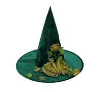 LUYYBDBG witch hat Halloween Supplies Green Party Cosplay Magic Cartoon Diy Hat-green-universal Code