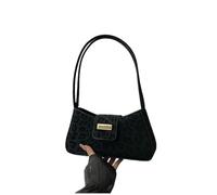 LUYYBDBG Women's bags Fashionable Design, Retro Leopard Print Bow Armpit Bag, Feminine Texture Shoulder Bag-black