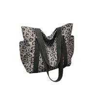 LUYYBDBG Women's bags Leopard Print Bag Style Versatile Commuter Student Large Capacity Class Bag-black