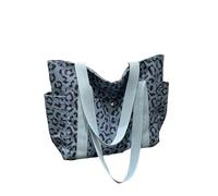 LUYYBDBG Women's bags Leopard Print Bag Style Versatile Commuter Student Large Capacity Class Bag-blue