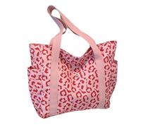LUYYBDBG Women's bags Leopard Print Bag Style Versatile Commuter Student Large Capacity Class Bag-pink