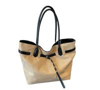 LUYYBDBG Women's bags Solid Color Design, Large Capacity, Stylish Autumn And Winter Trendy Casual Commuting Shoulder Tote Bag-khaki