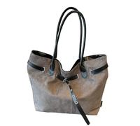 LUYYBDBG Women's bags Solid Color Design, Large Capacity, Stylish Autumn And Winter Trendy Casual Commuting Shoulder Tote Bag-gray
