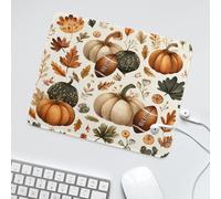 LUYYSKY Abstract Anime Yellow Pumpkin Waterproof Base Mouse Pad Classic Thanksgiving Plants Pumpkin Maple Leaf American Football Desk Accessories Decor Lightweight Mouse Pad-30 x 25 CM