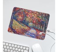 LUYYSKY Abstract Autumn Maple Leaves Waterproof Base Mouse Pad Fall Watercolor Forest Nature Landscape Desk Accessories Decor Lightweight Mouse Pad-24 x 20 CM