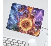 LUYYSKY Abstract Colorful American Ball Non-Slip Rubber Mouse Pad Fantasy Water Fire Sports Theme Football Basketball Rugby Mouse Pads for Computers Laptop Mouse-30 x 25 CM