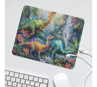 LUYYSKY Abstract Watercolor Animal Dinosaur Waterproof Base Mouse Pad Cool Colorful Anime Ancient Forest Dinosaur Desk Accessories Decor Lightweight Mouse Pad-30 x 25 CM