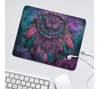 LUYYSKY Beautiful Abstract Exotic Butterfly Non-Slip Rubber Mouse Pad Classic Bohemian Neon Galaxy Dreamcatcher Feather Animal Butterfly Mouse Pads for Computers Laptop Mouse-30 x 25 CM