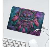 LUYYSKY Beautiful Abstract Exotic Butterfly Non-Slip Rubber Mouse Pad Classic Bohemian Neon Galaxy Dreamcatcher Feather Animal Butterfly Mouse Pads for Computers Laptop Mouse-24 x 20 CM