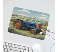 LUYYSKY Beautiful Abstract Farmhouse Tractor Waterproof Base Mouse Pad Rustic Watercolor Spring Fields Flowers Floral Trees Car Desk Accessories Decor Lightweight Mouse Pad-24 x 20CM