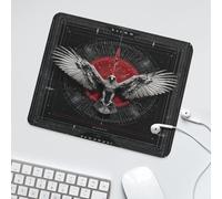 LUYYSKY Beautiful Black Retro Crow Non-Slip Rubber Mouse Pad Vintage Antique Norse Viking Ethnic Animal Raven Mythical Print Mouse Pads for Computers Laptop Mouse-30 x 25 CM