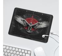 LUYYSKY Beautiful Black Retro Crow Non-Slip Rubber Mouse Pad Vintage Antique Norse Viking Ethnic Animal Raven Mythical Print Mouse Pads for Computers Laptop Mouse-24 x 20 CM