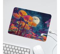 LUYYSKY Beautiful Boho Colorful Mushroom Non-Slip Rubber Mouse Pad Classic Watercolor Full Moon Fairy Tale Forest Botanical Mushroom Mouse Pads for Computers Laptop Mouse-24 x 20 CM