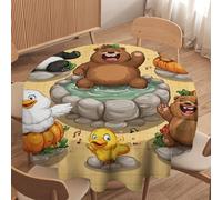 LUYYSKY Beautiful Classic Colorful Butterfly Round Tablecloth Abstract Mexican Style Animal Butterfly Plant Flowers Washable Decor for Table Cover for Kitchen-50 Wx50 L