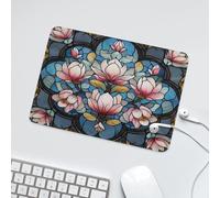 LUYYSKY Beautiful Classic Magnolia Flowers Waterproof Base Mouse Pad Rustic Watercolor Botanical Plants Magnolia Floral Print Desk Accessories Decor Lightweight Mouse Pad-24 x 20 CM