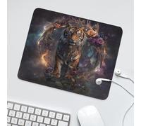 LUYYSKY Beautiful Classic Western Tiger Non-Slip Rubber Mouse Pad Modern Abstract Galaxy Animals Tiger Rose Flowers Dreamcatcher Mouse Pads for Computers Laptop Mouse-30 x 25 CM