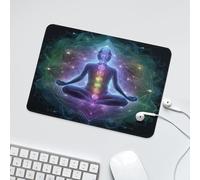 LUYYSKY Beautiful Exotic Elegant Yoga Waterproof Base Mouse Pad Classic Ethnic Botanical Plant Mandala Flowers Mythical Pattern Desk Accessories Decor Lightweight Mouse Pad-24 x 20 CM