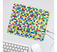 LUYYSKY Beautiful Funny Square Print Waterproof Base Mouse Pad Modern Abstract Art Rainbow Colorful Geometric Pattern Desk Accessories Decor Lightweight Mouse Pad-30 x 25 CM