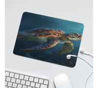 LUYYSKY Beautiful Nautical Wild Turtle Non-Slip Rubber Mouse Pad Modern Classic Ocean Underwater Animal Sea Turtle Coral Mouse Pads for Computers Laptop Mouse-24 x 20 CM