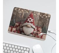 LUYYSKY Beautiful Realistic Cute Gnome Waterproof Base Mouse Pad Classic Christmas New Year Gifts Plant Pine Trees Texas Star Print Desk Accessories Decor Lightweight Mouse Pad-24 x 20 CM
