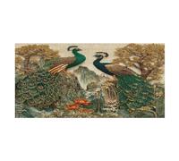 LUYYSKY Beautiful Retro Peacock Quick-Drying Beach Towel, Colorful Fantasy Spring Garden Flowers Animal Peacocks Travel Vacation Single Sided Pile Bathroom Towels