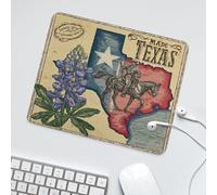 LUYYSKY Beautiful Retro Texas Cowboy Waterproof Base Mouse Pad Rustic Abstract American Flag Animal Horse Plant Wisteria Star Pattern Desk Accessories Decor Lightweight Mouse Pad-30 x 25 CM