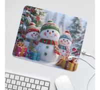 LUYYSKY Beautiful Rustic Cute Snowman Waterproof Base Mouse Pad Modern Classic Christmas Xmas Tree New Year Gifts Desk Accessories Decor Lightweight Mouse Pad-30 x 25 CM