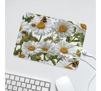 LUYYSKY Beautiful Rustic Daisy Flowers Waterproof Base Mouse Pad Colorful Vintage Botanical Daisies Floral Pattern Desk Accessories Decor Lightweight Mouse Pad-24 x 20 CM