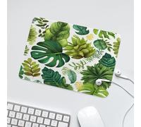 LUYYSKY Beautiful Rustic Palm Leaf Non-Slip Rubber Mouse Pad Colorful Realistic Tropical Botanical Plant Palm Tree Green Leaves Mouse Pads for Computers Laptop Mouse-24 x 20 CM