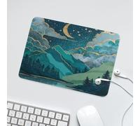 LUYYSKY Beautiful Vintage Luxury Marble Waterproof Base Mouse Pad Classic Natural Moon Night Mountain Lake Plant Pine Forest Desk Accessories Decor Lightweight Mouse Pad-24 x 20 CM