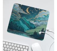 LUYYSKY Beautiful Vintage Luxury Marble Waterproof Base Mouse Pad Classic Natural Moon Night Mountain Lake Plant Pine Forest Desk Accessories Decor Lightweight Mouse Pad-30 x 25 CM