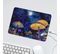 LUYYSKY Classic Abstract Colorful Mushroom Non-Slip Rubber Mouse Pad Mid Century Boho Full Moon Fairy Tale Forest Botanical Mushroom Mouse Pads for Computers Laptop Mouse-24 x 20 CM