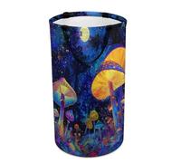 LUYYSKY Classic Abstract Colorful Mushroom Versatile Storage Laundry Basket, Mid Century Boho Full Moon Fairy Tale Forest Botanical Mushroom Large Capacity Bathroom Hamper With Handle
