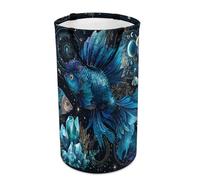 LUYYSKY Classic Abstract Japanese Fish Versatile Storage Laundry Basket, Modern Realistic Galaxy Planet Moon Constellations Animal Fish Large Capacity Bathroom Hamper With Handle