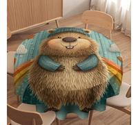 LUYYSKY Classic Beautiful Cherry Blossom Round Tablecloth Fantasy Modern Japanese Natural Scenery Plants Pink Cherry Blossom Washable Decor for Table Cover for Kitchen-70 Wx70 L