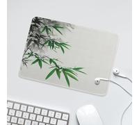 LUYYSKY Classic Chinese Bamboo Tree Waterproof Base Mouse Pad Natural Traditional Botanical Plant Bamboo Forest Print Desk Accessories Decor Lightweight Mouse Pad-24 x 20 CM