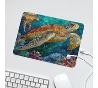 LUYYSKY Classic Colorful Sea Turtles Non-Slip Rubber Mouse Pad Beautiful Nautical Ocean Underwater Animals Turtles Jellyfish Coral Mouse Pads for Computers Laptop Mouse-24 x 20 CM