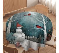 LUYYSKY Classic Fantasy Japanese Fish Round Tablecloth Modern Funny Outer Space Moon Constellations Animal Fish Washable Decor for Table Cover for Kitchen-36 Wx36 L