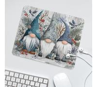 LUYYSKY Classic Funny Cartoon Gnomes Waterproof Base Mouse Pad Colorful Anime New Year Cute Gnomes Pine Trees Snowflakes Desk Accessories Decor Lightweight Mouse Pad-30 x 25 CM