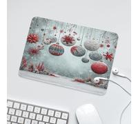 LUYYSKY Classic Realistic Colorful Balls Waterproof Base Mouse Pad Modern Rustic Merry Christmas Colorful Balls Pine Trees Desk Accessories Decor Lightweight Mouse Pad-24 x 20 CM