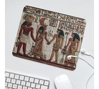 LUYYSKY Classic Retro Ancient Egyptian Non-Slip Rubber Mouse Pad Abstract Rustic Mystic Egypt Pharaoh&Queen Hieroglyphics Mouse Pads for Computers Laptop Mouse-30 x 25 CM