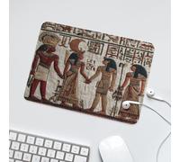LUYYSKY Classic Retro Ancient Egyptian Non-Slip Rubber Mouse Pad Abstract Rustic Mystic Egypt Pharaoh&Queen Hieroglyphics Mouse Pads for Computers Laptop Mouse-24 x 20 CM